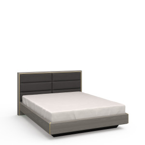 Кровать TESORRO 160х200 grey stone/темно-коричневая с основанием