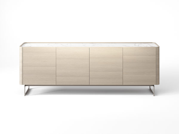 Тумба ТВ RAGGIO с дверями дуб alpine/белая