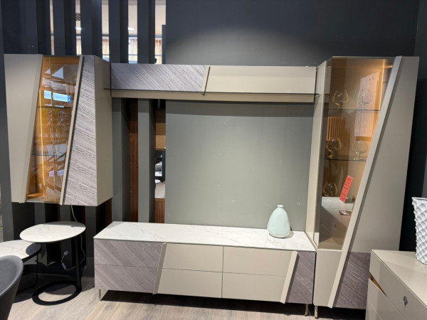 Гостиная Sentessi эвкалипт/эмаль  stone 1999*3100*420