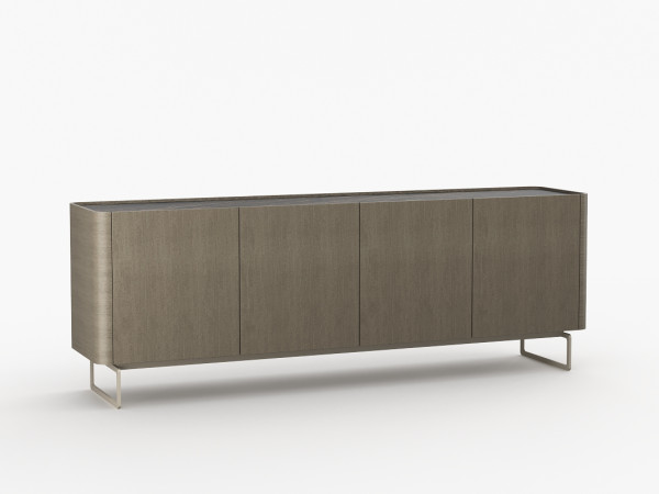 Тумба ТВ RAGGIO2 с дверями дуб ash brown/черная