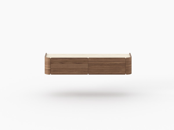 Тумба ТВ навесная BONI | БОНИ орех/travertine cream