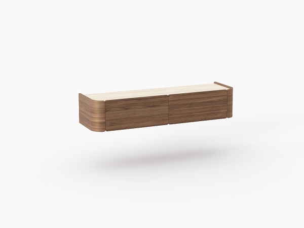 Тумба ТВ навесная BONI | БОНИ орех/travertine cream