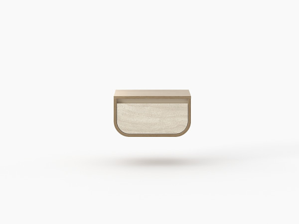 Прикроватная тумба навесная BONI | БОНИ дуб alpine/travertine cream