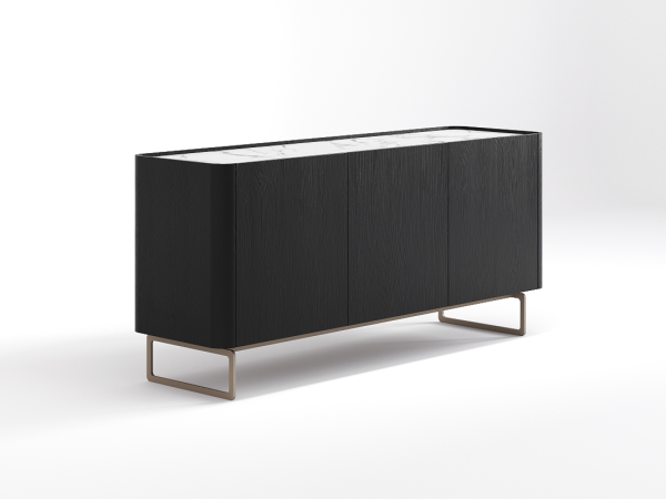 Тумба ТВ RAGGIO 3 двери ясень choco/белая