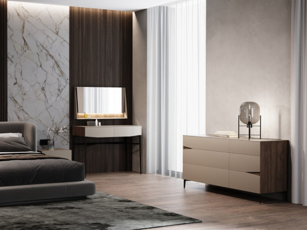 Комод 6 VEZZEL2 орех/taupe