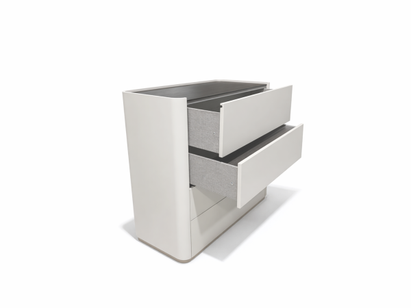 Комод бельевой 4 LUNNO эмаль кашемир/ясень choco