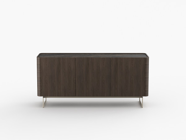 Тумба ТВ RAGGIO2 3 двери орех cedar/черная