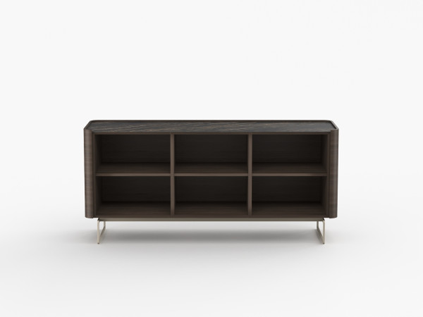 Тумба ТВ RAGGIO2 3 двери орех cedar/черная