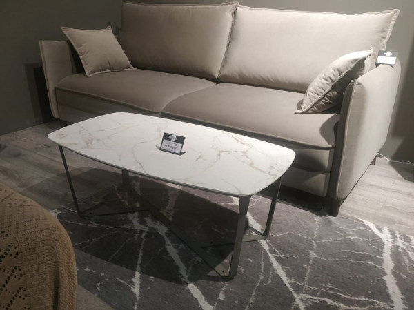 Стол журнальный KELLO 1029х570 белый/базальт