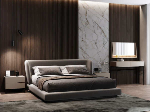 Мягкая кровать VEZZEL1 с основанием