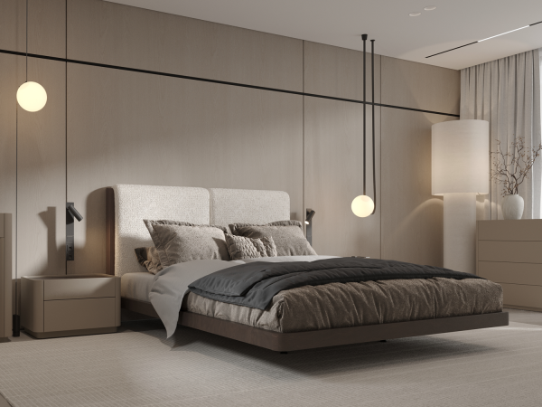 Кровать LUNNO дуб alpine