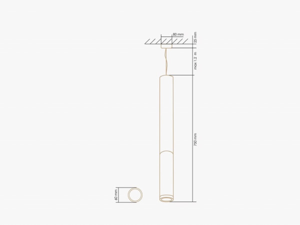 Подвесной светильник Vector Spot L оливковый/черный