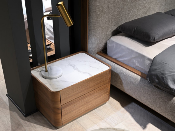 Прикроватная тумба RAGGIO2 орех/шампань/белая