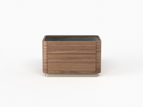 Прикроватная тумба RAGGIO2 орех/шампань/черная