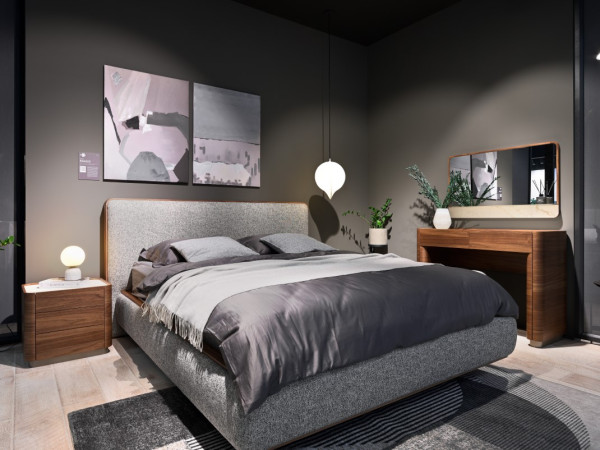 Прикроватная тумба RAGGIO2 3 ящика орех/шампань/белая