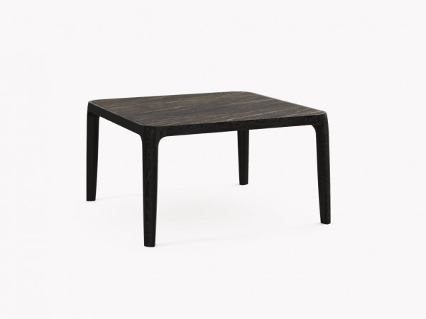 Стол журнальный 800х800 дуб черный/керам. плита черная