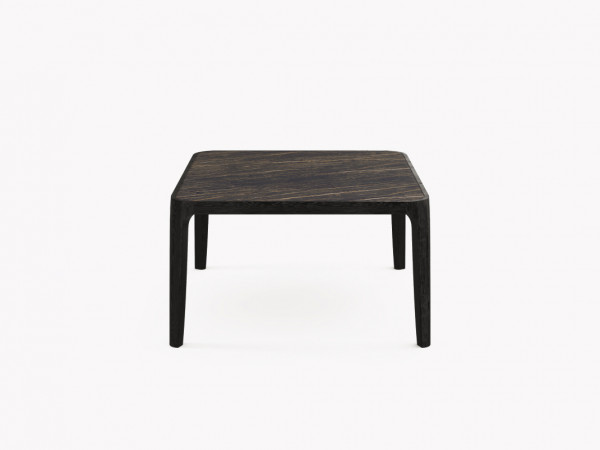 Стол журнальный 800х800 дуб черный/керам. плита черная