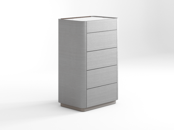 Комод 5 RAGGIO2 coventry grey/шампань/белый