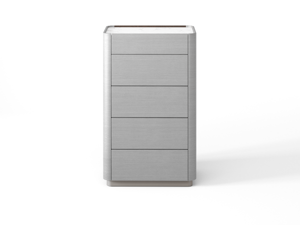 Комод 5 RAGGIO2 coventry grey/шампань/белый