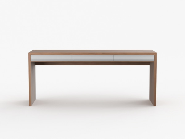 Стол письменный RITMO 3 ящика орех/silver