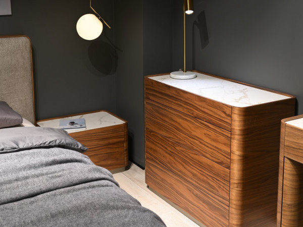 Комод 4 RAGGIO2 орех/шампань/белый