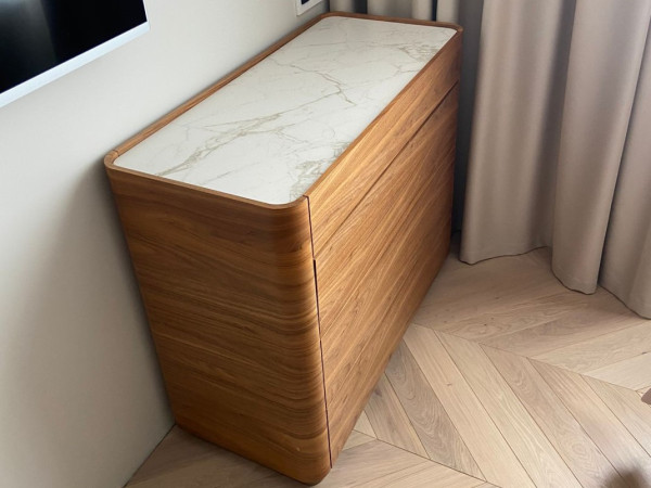 Комод 4 RAGGIO2 орех/шампань/белый