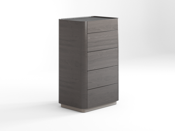 Комод 5 RAGGIO2 орех cedar/шампань/черный