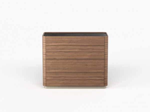 Комод 4 RAGGIO2 орех/шампань/черный