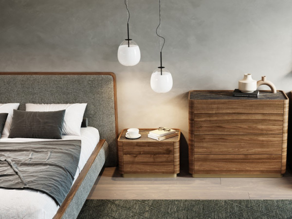 Комод 4 RAGGIO2 орех/шампань/черный