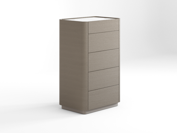 Комод 5 RAGGIO2  дуб ash brown/шампань/белый