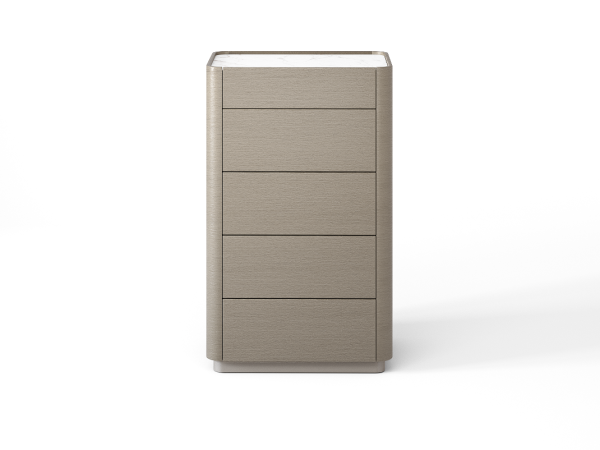 Комод 5 RAGGIO2 дуб ash brown/шампань/белый