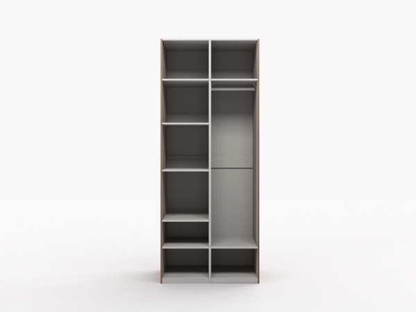 Шкаф 2-х дверный орех с интегрированными ручками без карнизов 3