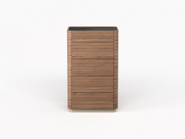 Комод 5 RAGGIO2 орех/шампань/черный