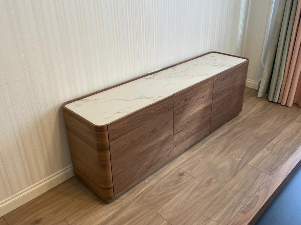 Комод широкий 3+2 RAGGIO2 орех/шампань/белый