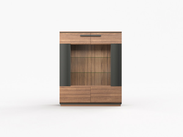 Буфет 2-х дверный NIZZA орех/графит