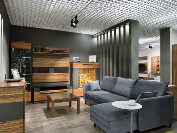 Буфет 2-х дверный NIZZA орех/графит