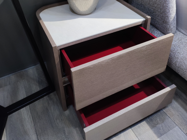 Прикроватная тумба RENDI дуб ash brown/slate stone