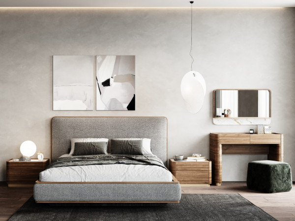 Зеркало с полкой RAGGIO2 орех/шампань/белый