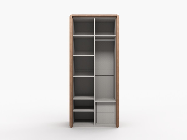 Шкаф 2-х дверный орех с интегрированными ручками 2