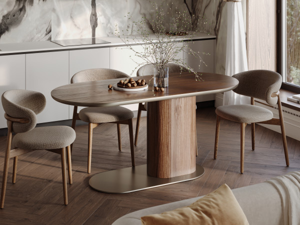 Стол обеденный MADISON 1700х800 орех/шампань