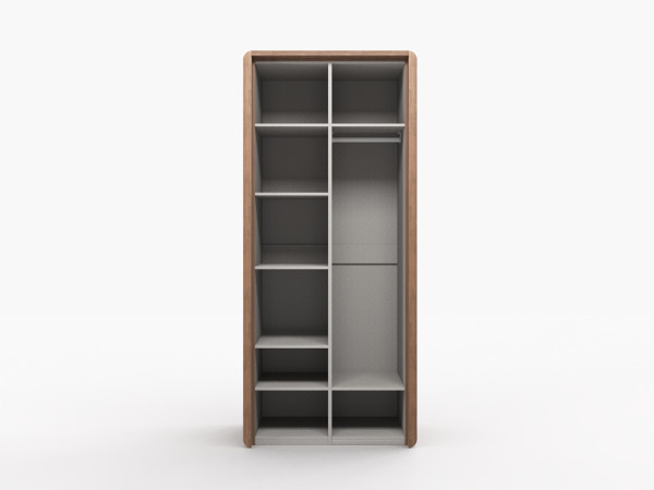 Шкаф 2-х дверный орех с интегрированными ручками 3