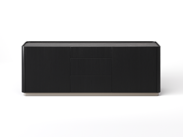 Комод широкий 3+2 RAGGIO2 ясень choco/шампань/черный