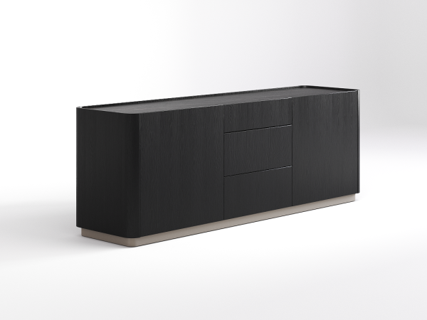 Комод широкий 3+2 RAGGIO2 ясень choco/шампань/черный