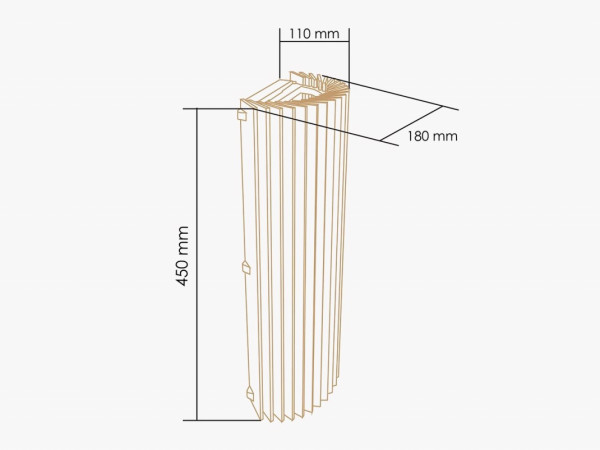 Настенный светильник Rotor Vertical черный