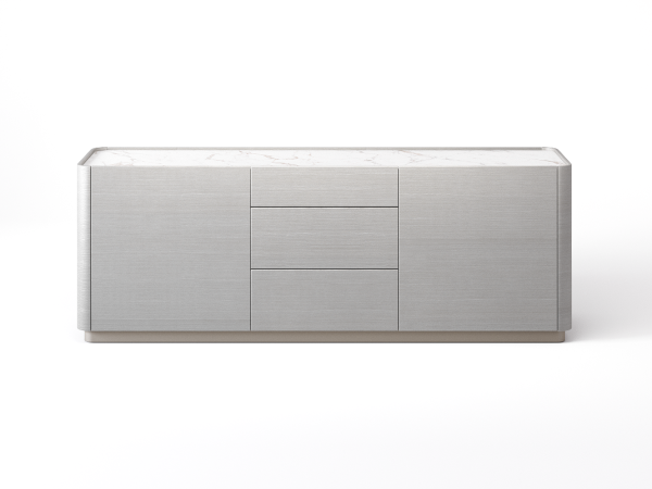 Комод широкий 3+2 RAGGIO2 coventry grey/шампань/белый