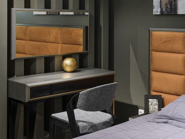 Стул 300 дуб черный/светло-серый