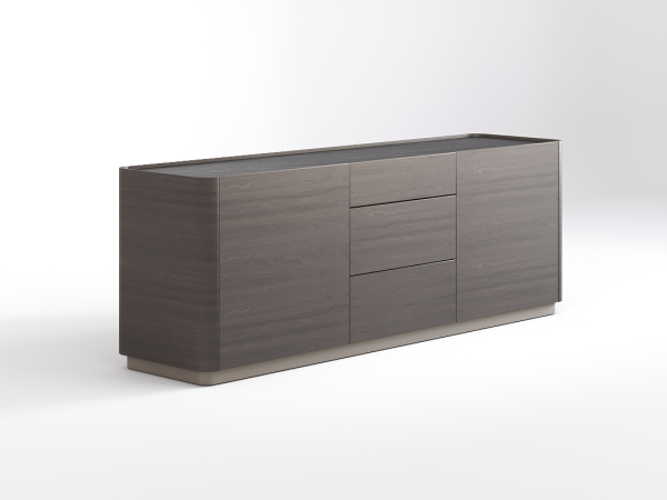 Комод широкий 3+2 RAGGIO2 орех cedar/шампань/черный