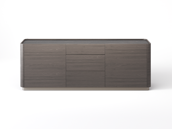 Комод широкий 3+2 RAGGIO2 орех cedar/шампань/черный