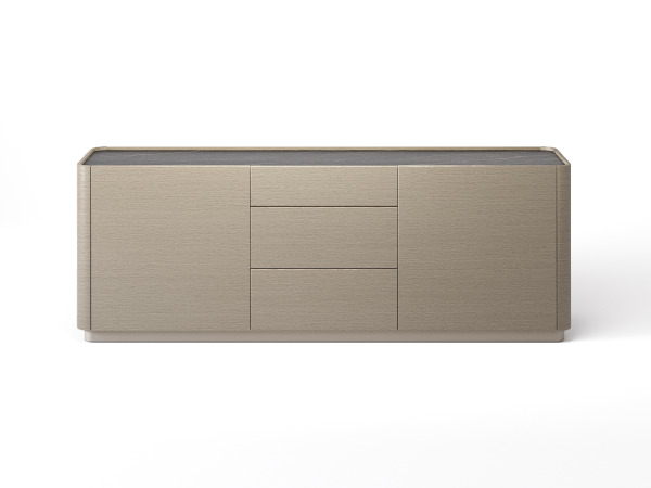 Комод широкий 3+2 RAGGIO2 дуб ash brown/шампань/черный