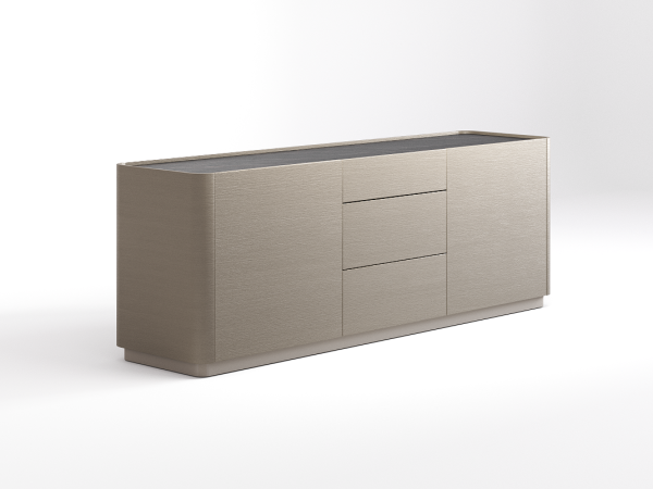 Комод широкий 3+2 RAGGIO2 дуб ash brown/шампань/черный